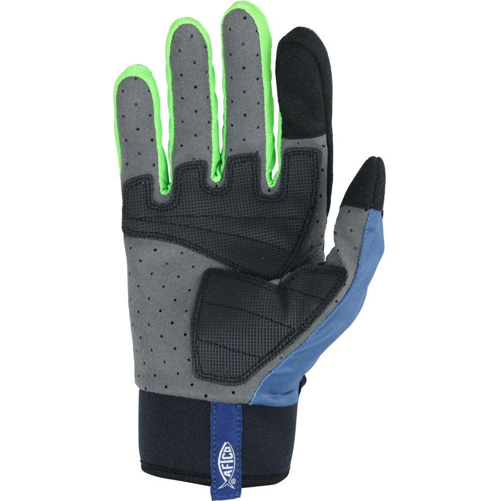 Aftco Blue Camo Jigpro Fishing Gloves - Saltwater & Freshwater Fishing Gear for Anglers - Perfect for Deep Sea, Offshore, and Inshore Fishing Adventures