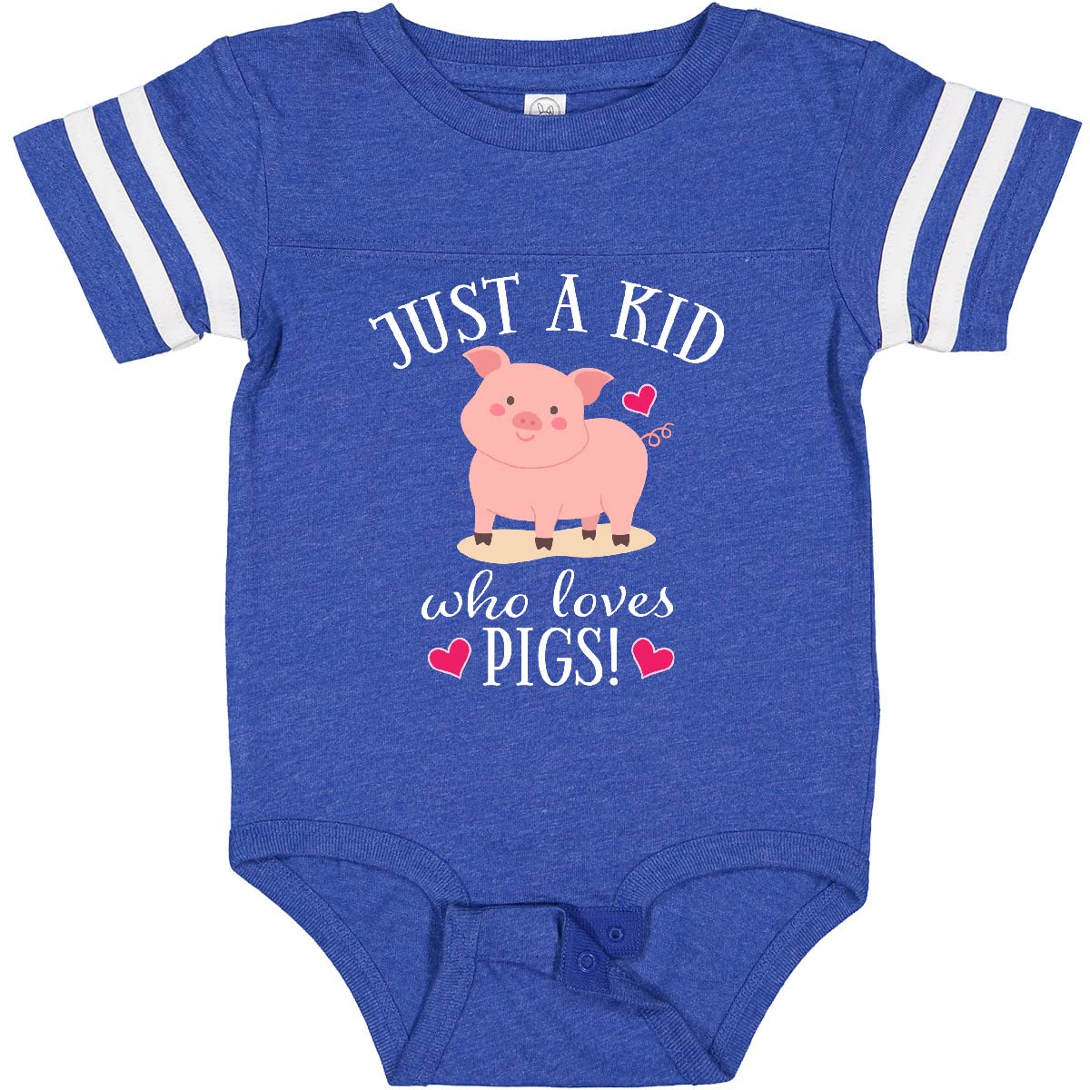 Inktastic Just a Kid Who Loves Pigs Baby Bodysuit - Cute Pig Design Infant Onesie for Boys & Girls - Perfect for Playtime, Nursery, and Family Photos