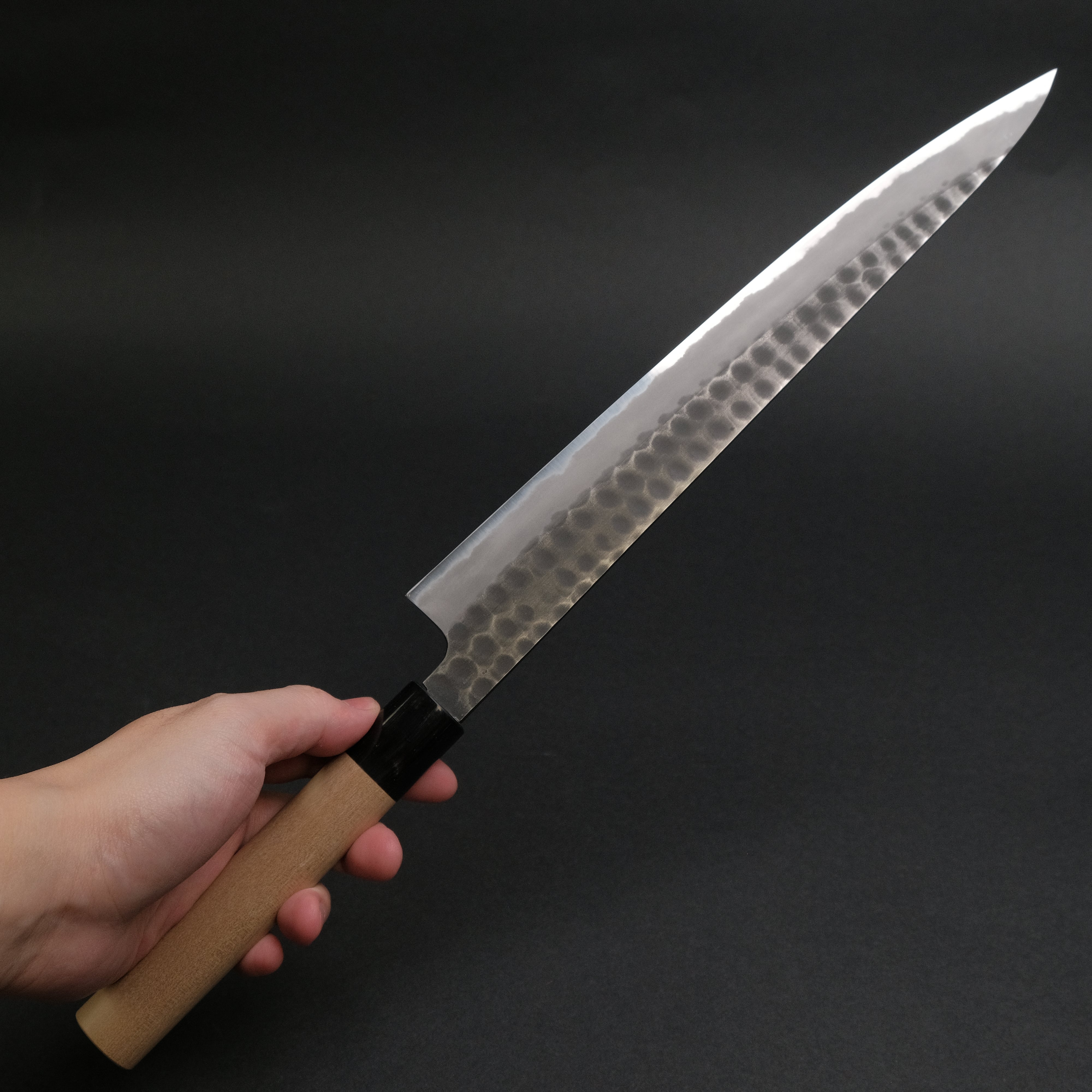 Premium Ajikataya Tsuchime White #2 Sujihiki Knife 270mm - Japanese Chef Knife with Ho Wood D-Shaped Handle - Perfect for Slicing Sashimi, Meat & Sushi Preparation