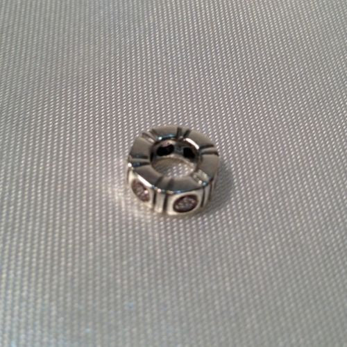 Authentic Pandora Sterling Silver Trinity Spacer Charm with Pink CZ Stones - 925 ALE 790368PCZ | Perfect for Bracelets, Necklaces & Jewelry Customization