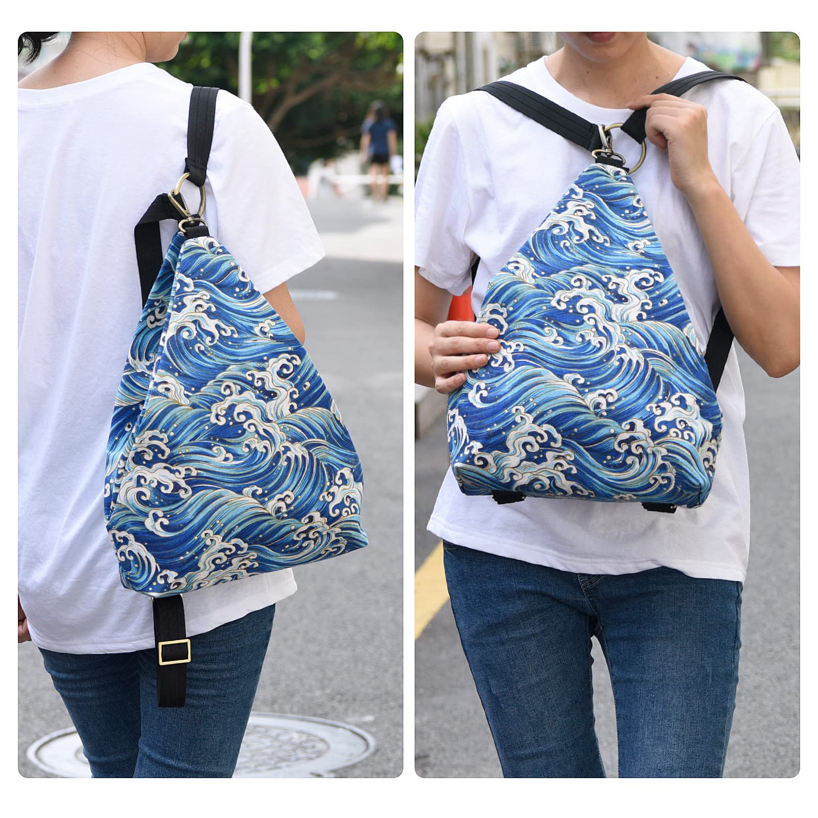 Black Butterfly Premium Women's Backpack - Bohemian Style Fashion Casual Daypack, Small Backpack Purse (13-inch, Blue) - Perfect for Travel, Work & College Campus