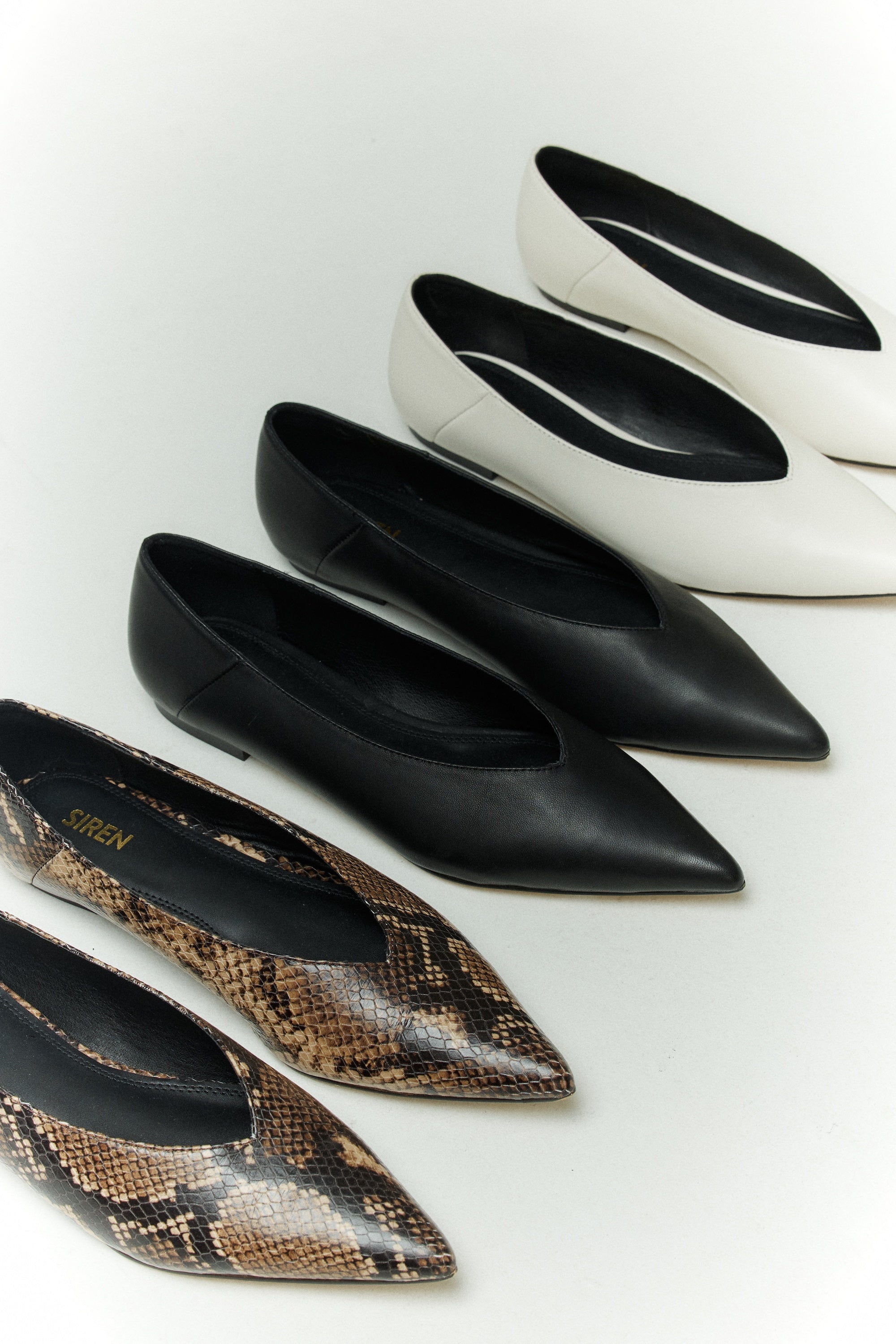 Locke Flat Pumps for Women - Chalk White Genuine Leather Slip-On Shoes | Comfortable & Stylish Ballet Flats for Work, Office, and Casual Wear