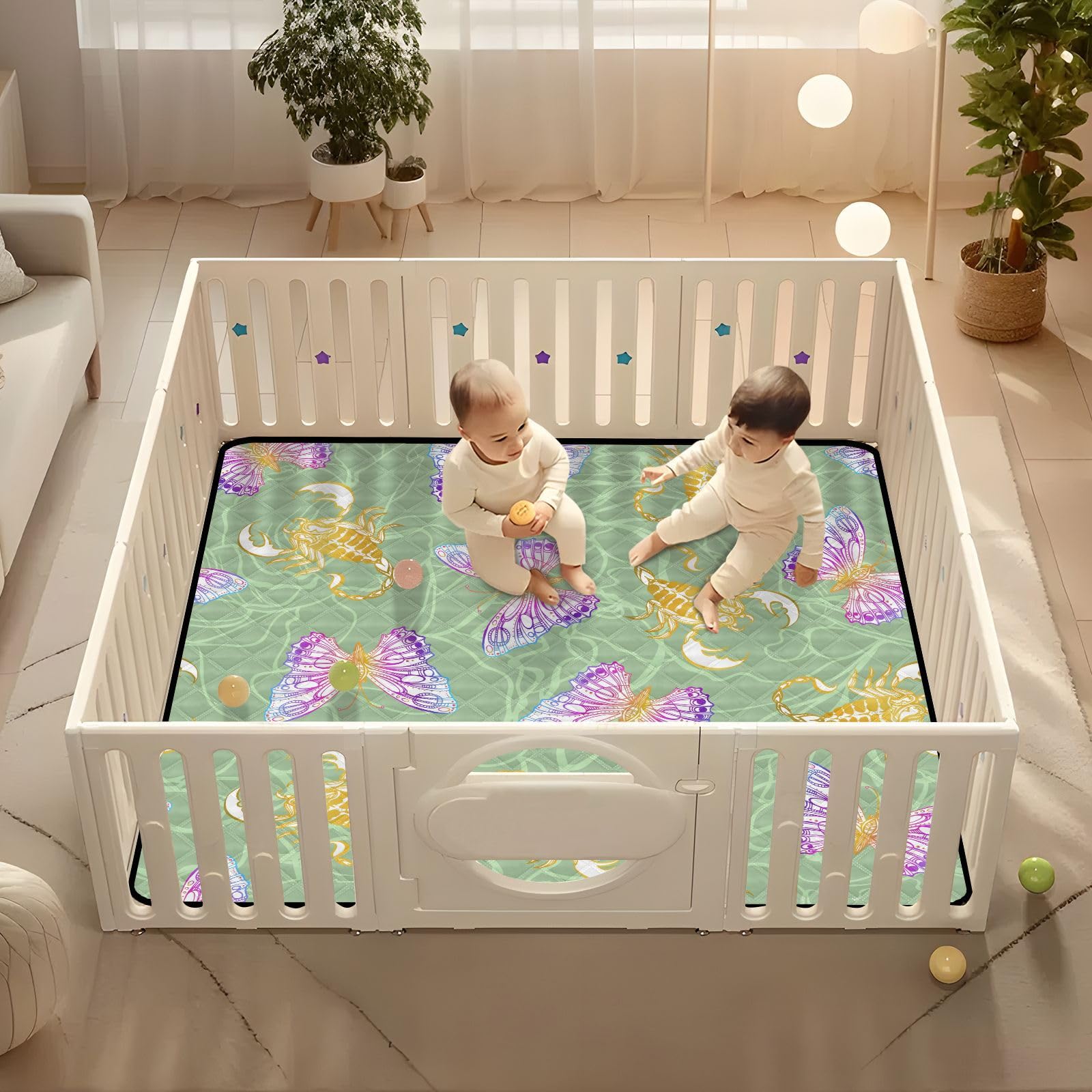 Butterflies and Scorpions Large Baby Playmat - 50