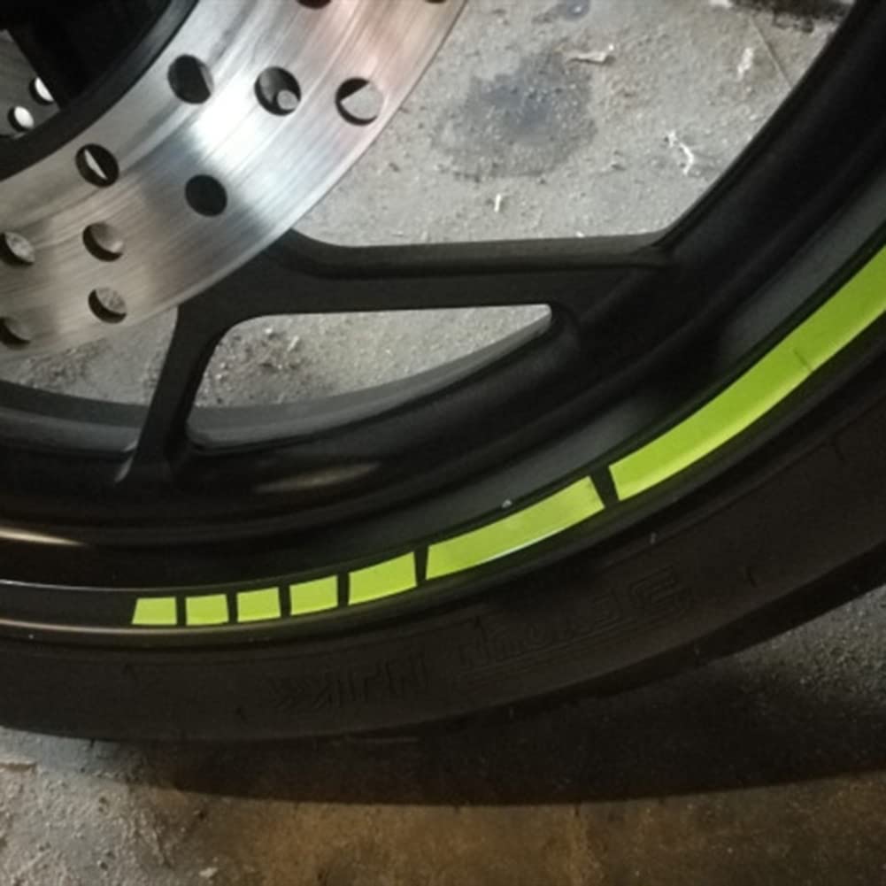 **Zcargel Reflective Wheel Stickers - Universal Motorcycle & Bicycle Rim Decals, Fluorescent Wheel Stripes for Cars, Bikes - Enhance Night Visibility & Style**    *(Perfect for Night Rides, Safety Upgrades, and Customizing Motorcycle, Bicycle, or Car Wheels)*