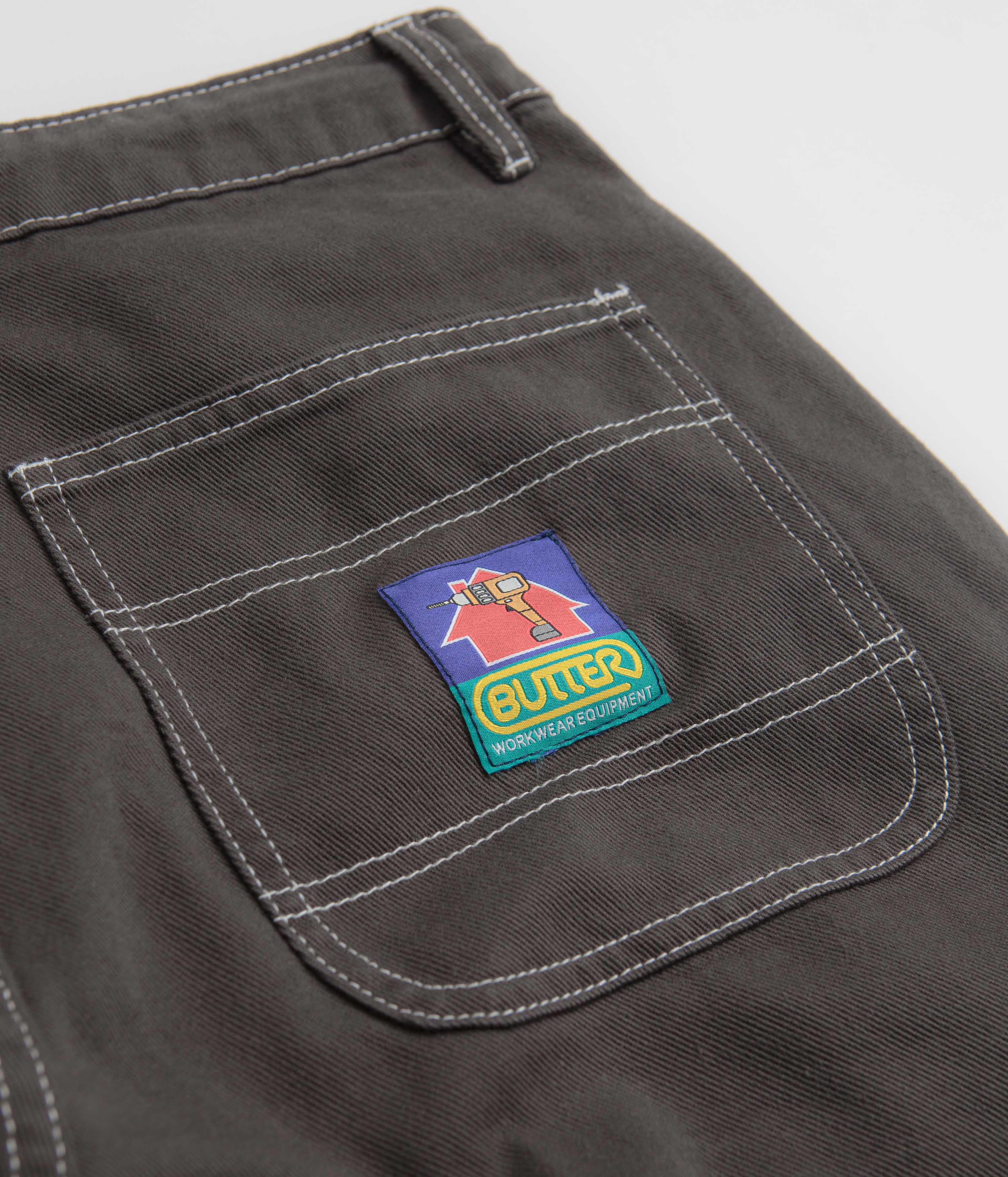 Butter Goods Work Double Knee Pants - Durable Charcoal Workwear for Men | Perfect for Construction, Carpentry & Outdoor Activities