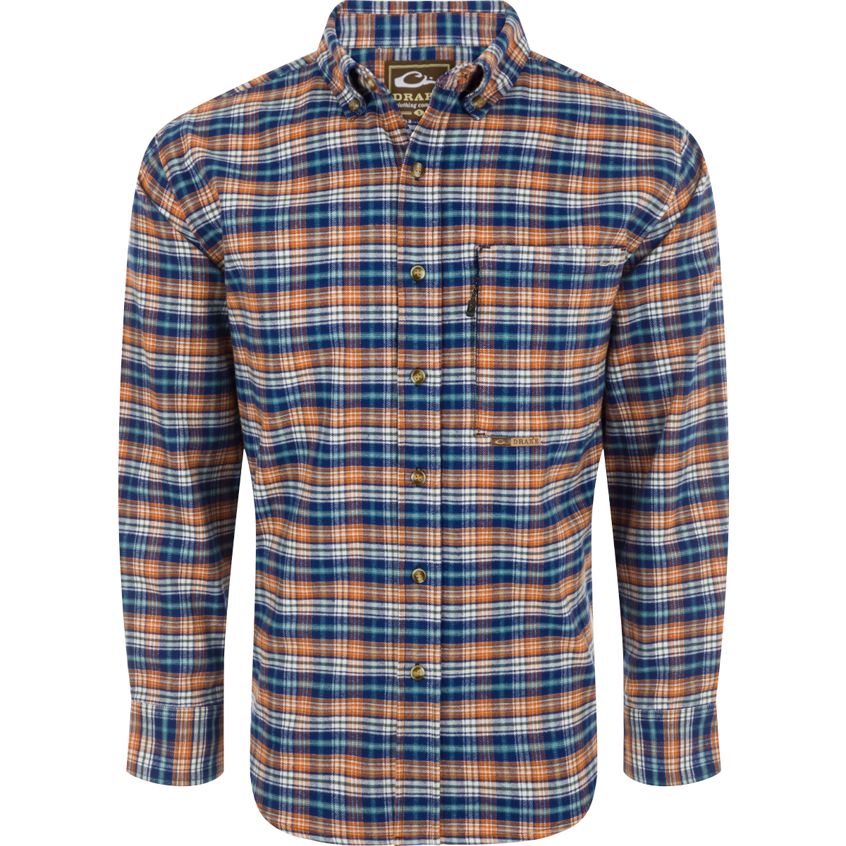 Autumn Brushed Twill Plaid Button Down Long Sleeve Shirt for Men - Comfortable Fall Flannel Shirt for Casual Wear, Outdoor Activities & Layering