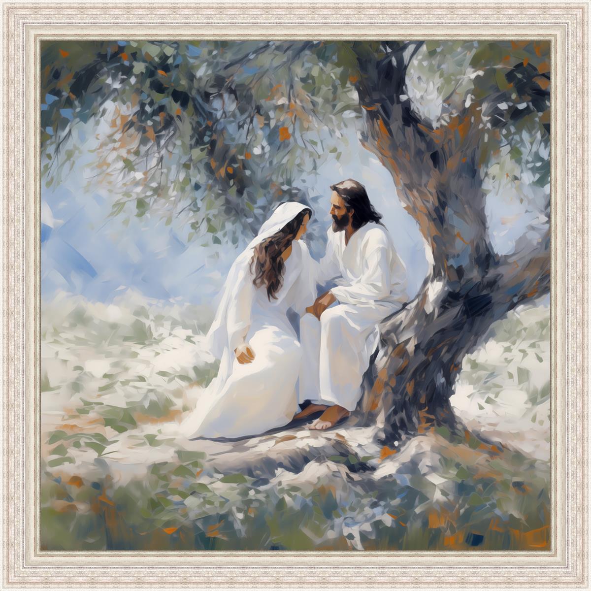 Abide With Me Large Wall Art - Inspirational Canvas Print for Home Decor, Living Room, Bedroom & Office - Perfect Gift for Housewarming, Wedding & Holidays