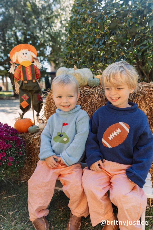Kids Golf Roll Neck Sweater - Warm & Comfortable Pullover for Boys & Girls - Perfect for Golf Outings, School & Winter Play