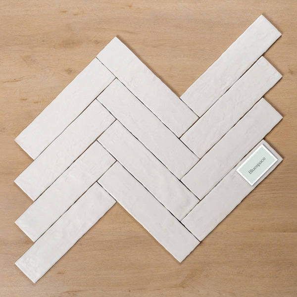 Altona White Satin Cushioned Edge Ceramic Tile 75x300mm - Premium Bathroom & Kitchen Wall Tiles for Modern Home Decor