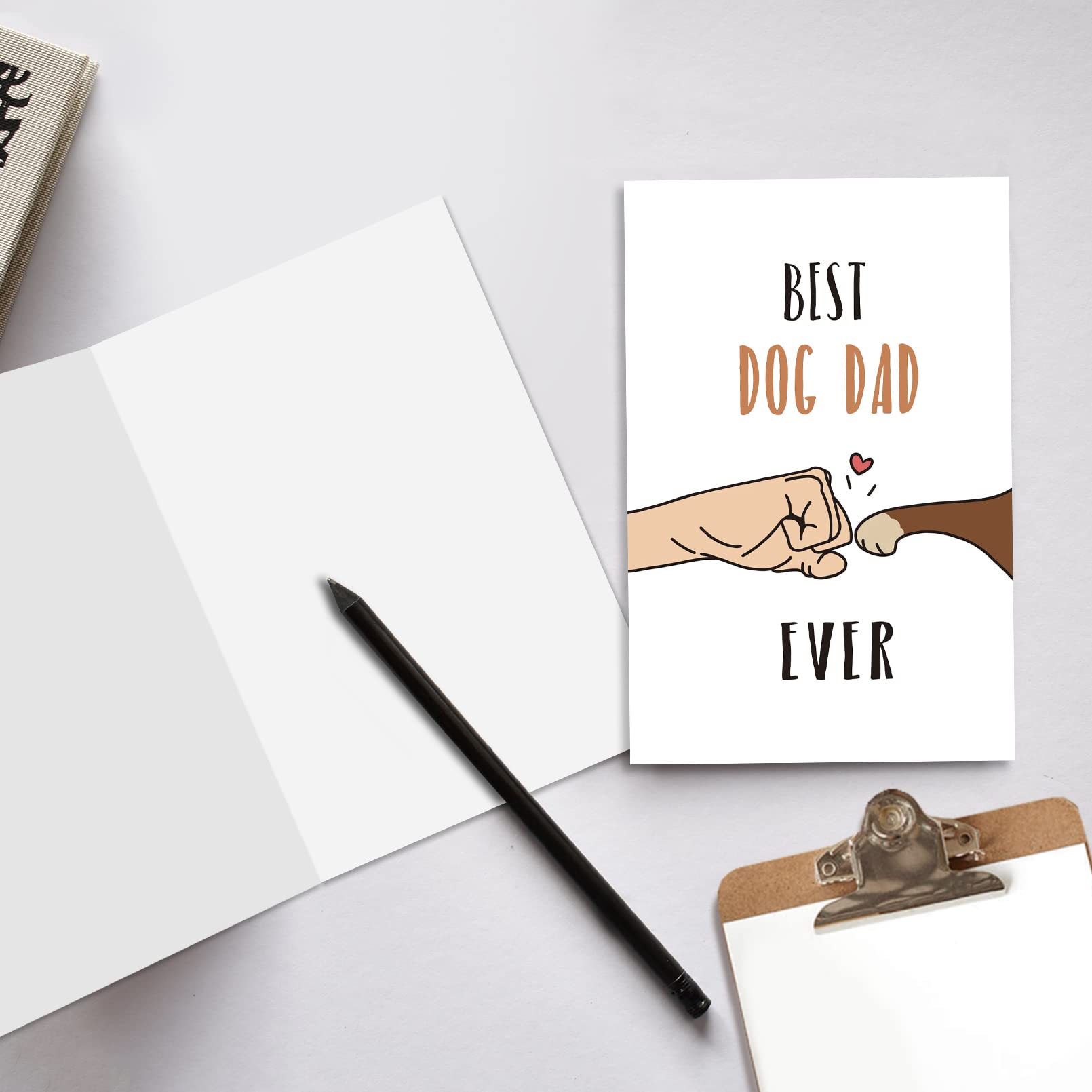Funny Father's Day Card for Dog Dad - Best Dog Dad Ever Birthday Card Gift - Perfect for Dog Lovers & Pet Owners - Great for Birthdays, Father's Day & Special Occasions