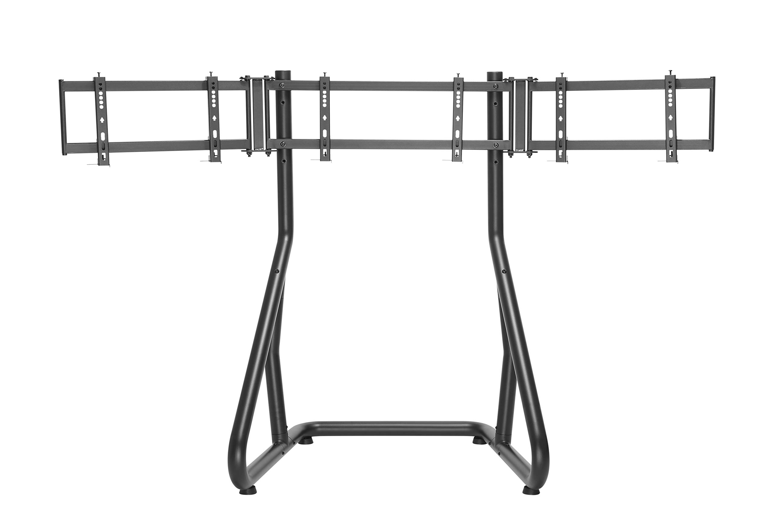 OPLITE Triple Monitor Stand for 3 Screens up to 32 Inches - Adjustable Ergonomic Desktop Mount Compatible with Flight Simulator Cockpits, Gaming & Office Workstations