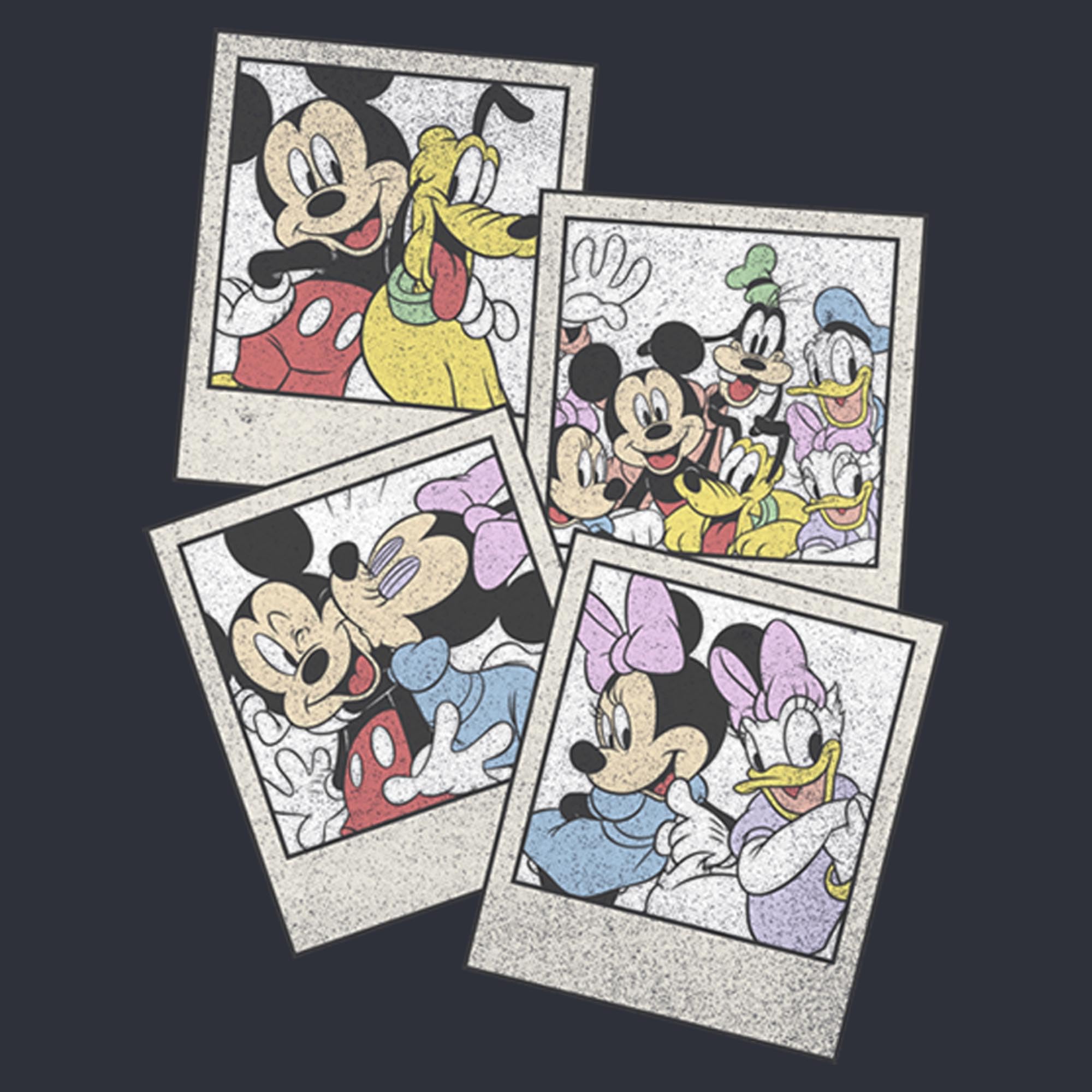 Disney Classic Mickey Mouse Polaroid Print Women's Muscle Tank Top - Casual Summer Outfit, Beachwear, Gym & Lounge Wear