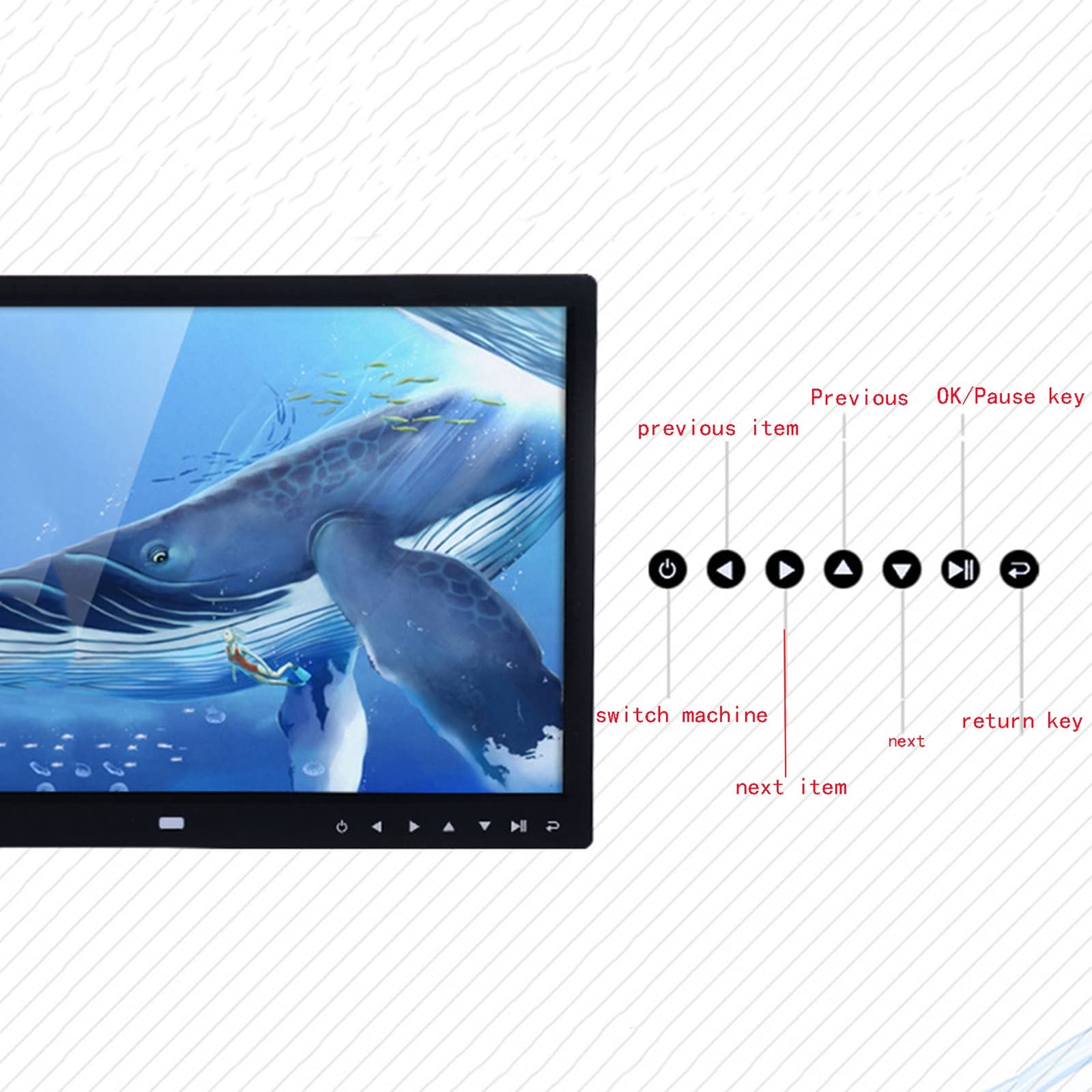17.1 Inch Digital Photo Frame with HDMI Touch Screen - Portable Electronic Picture Display for Home & Office Decoration - Perfect Gift for Birthday, Wedding & Anniversary - Wall Mount & Tabletop Display for Family Photos
