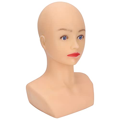 Lifelike Mannequin Head with Washable Universal Base - Perfect for Wig Display, Styling Training, Hat Showcase & Salon Practice - Ideal for Cosmetology Students, Hairdressers & Retail Stores