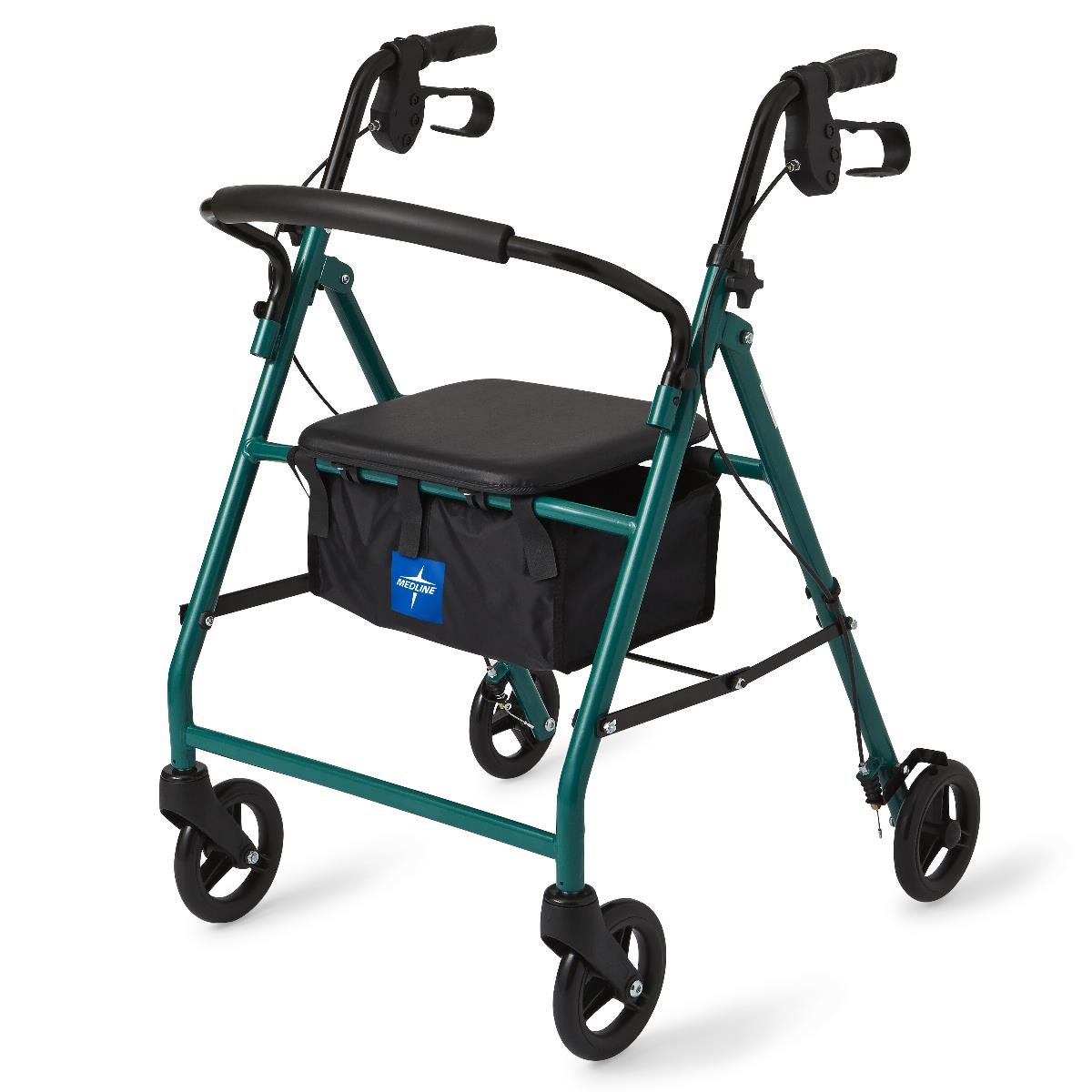 Premium Rollator Walker for Seniors and Adults - Lightweight, Foldable Mobility Aid with Seat and Backrest - Ideal for Indoor and Outdoor Use, Shopping, Travel, and Recovery