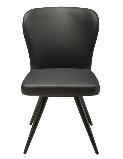 Amelie Black Upholstered Chair - Modern Accent Seating for Living Room, Bedroom, or Office