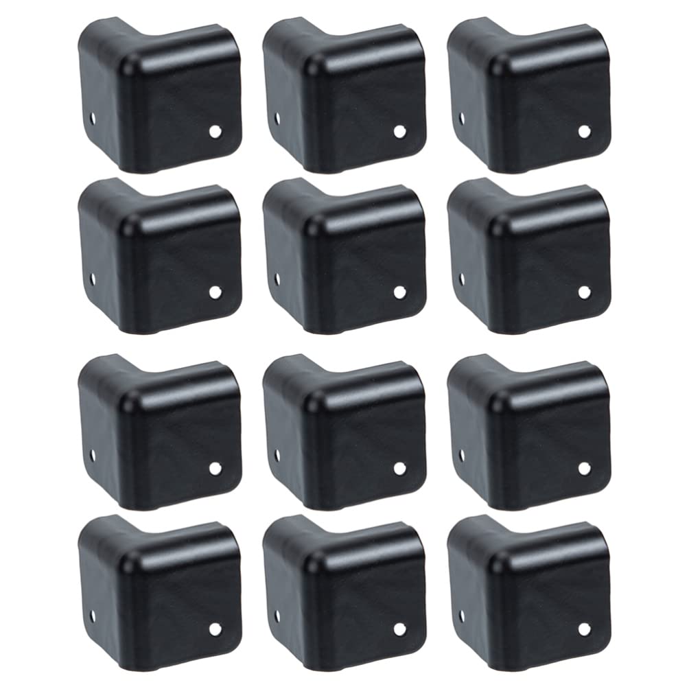 12-Pack Speaker Corner Protectors - Anti-Collision Edge Guards for Iron Cabinets & Furniture (Black) - Perfect for Home Theater, Studio Equipment & Office Speaker Protection