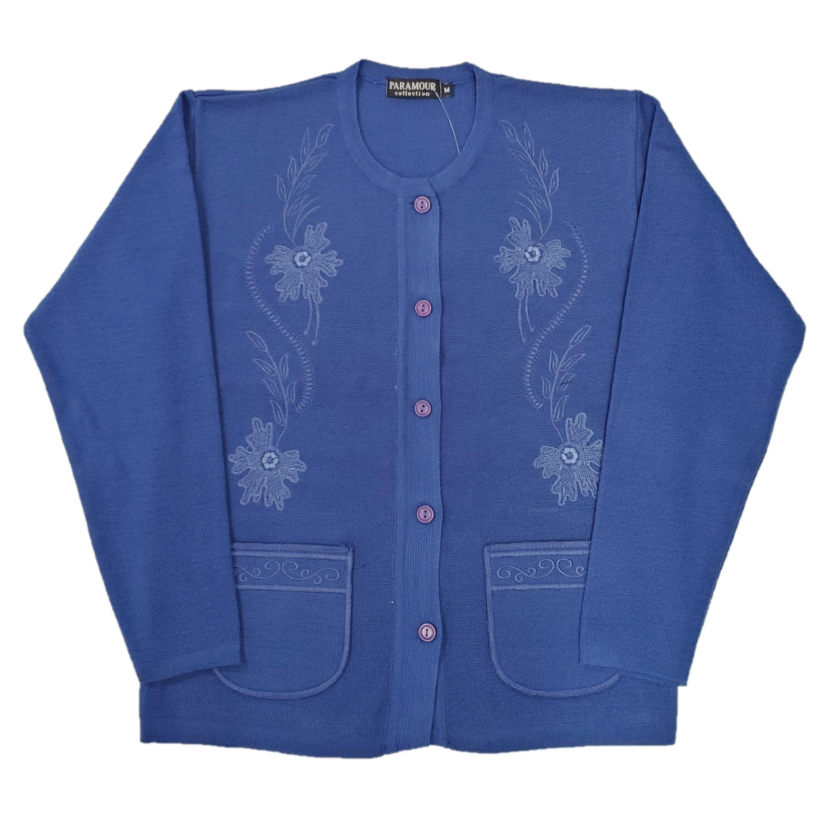 Women's Embroidered Cardigan Sweater - Elegant Long Sleeve Open Front Knit Cover-Up for Fall & Winter | Perfect for Office, Date Night & Casual Outfits