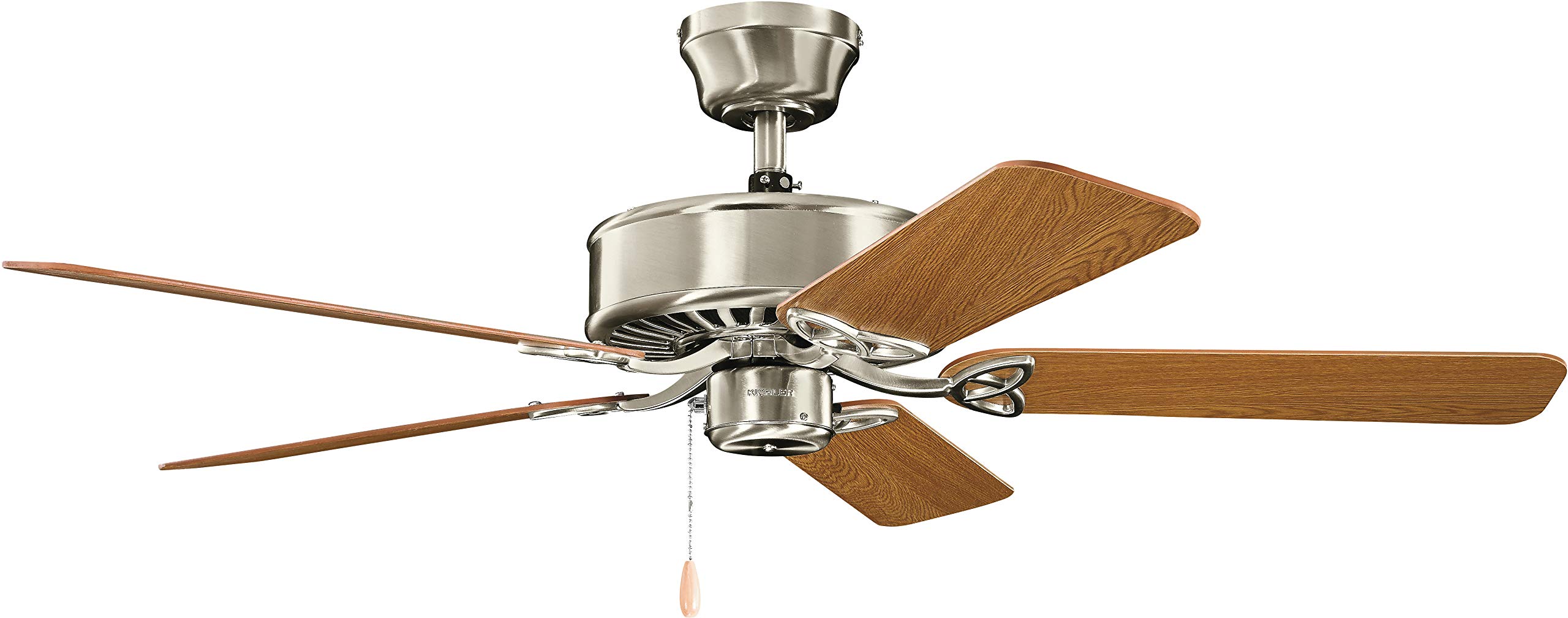 Kichler 330100BSS Renew ES 50-Inch Ceiling Fan with Brushed Stainless Steel Blades - Energy Efficient Indoor Cooling for Living Room, Bedroom & Office Spaces
