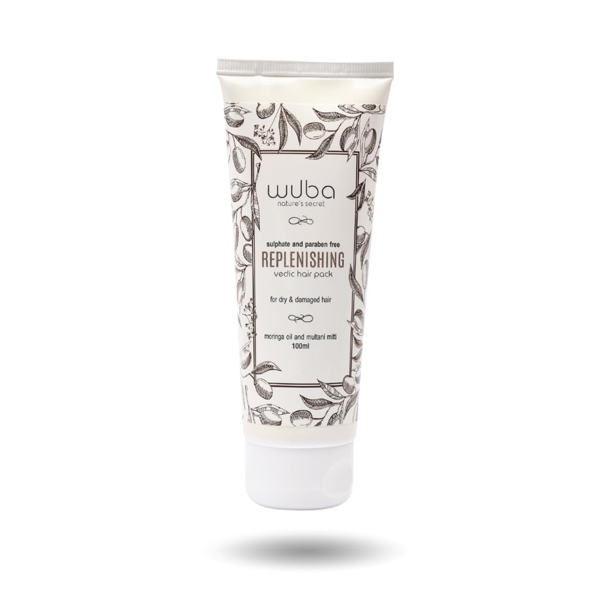 Wuba Nature's Secret Hair Conditioner - Ayurvedic Hair Mask for Hair Fall Control, Anti-Dandruff & Scalp Itch Relief with Green Tea, Moringa Oil & Multani Mitti (100g) - Deep Conditioning Treatment for Dry, Damaged & Frizzy Hair at Home or Salon