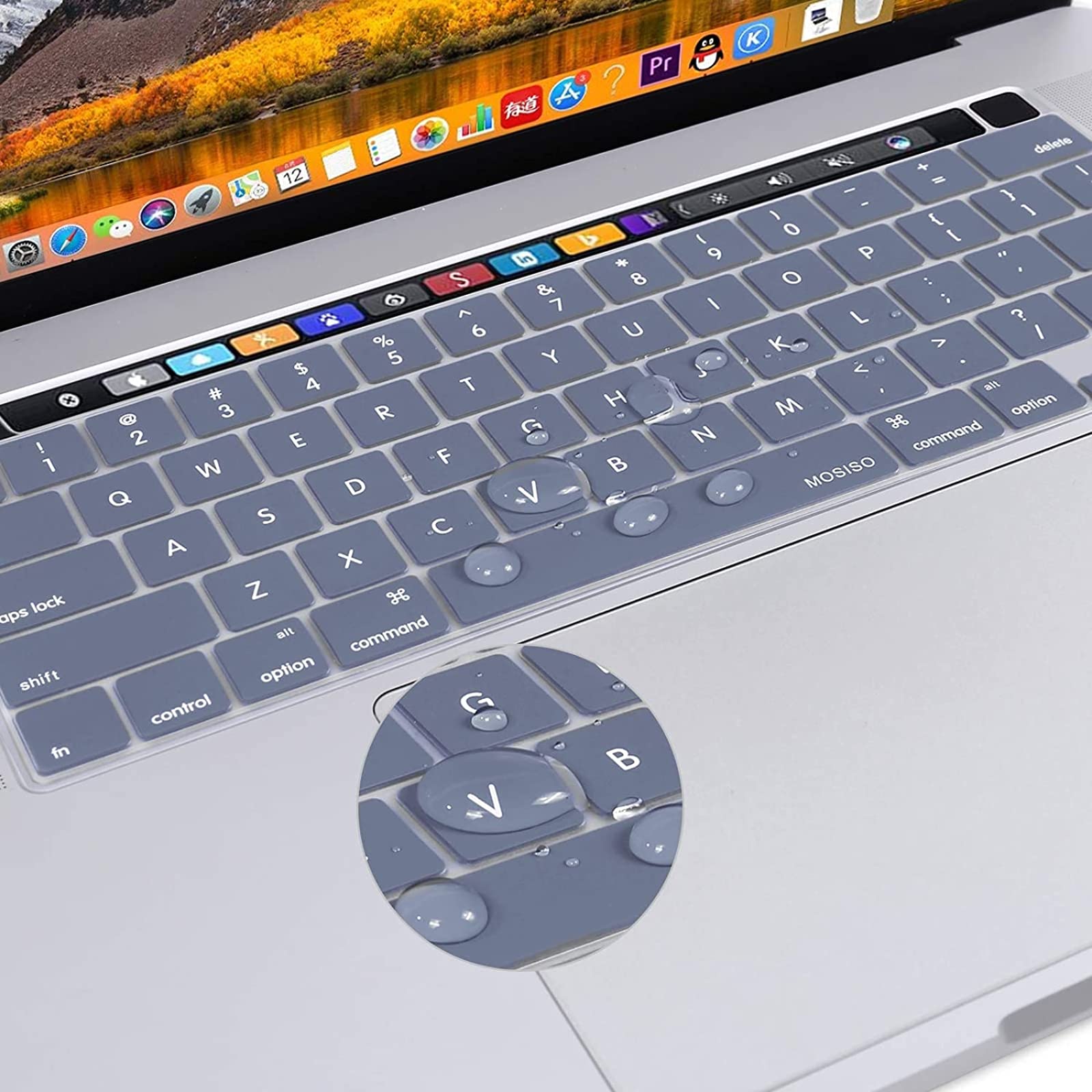 MOSISO Hard Shell Case for MacBook Pro 13 inch 2020 (A2338 M1 A2289 A2251) - Protective Plastic Cover with Keyboard Cover - Lavender Gray - Perfect for Work, Travel & School Use