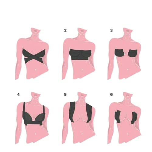 SHAPERX Boob Tape for Women - 5M Waterproof & Sweat-Proof Breast Lift Tape | Body Tape for Breast Support, Contour & Lift - Perfect for Dresses, Swimsuits & Backless Outfits