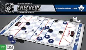 Toronto Maple Leafs NHL Checkers Set - Official Licensed Hockey Game Board for Fans & Collectors - Perfect for Game Nights, Sports Bars, and Hockey Themed Parties