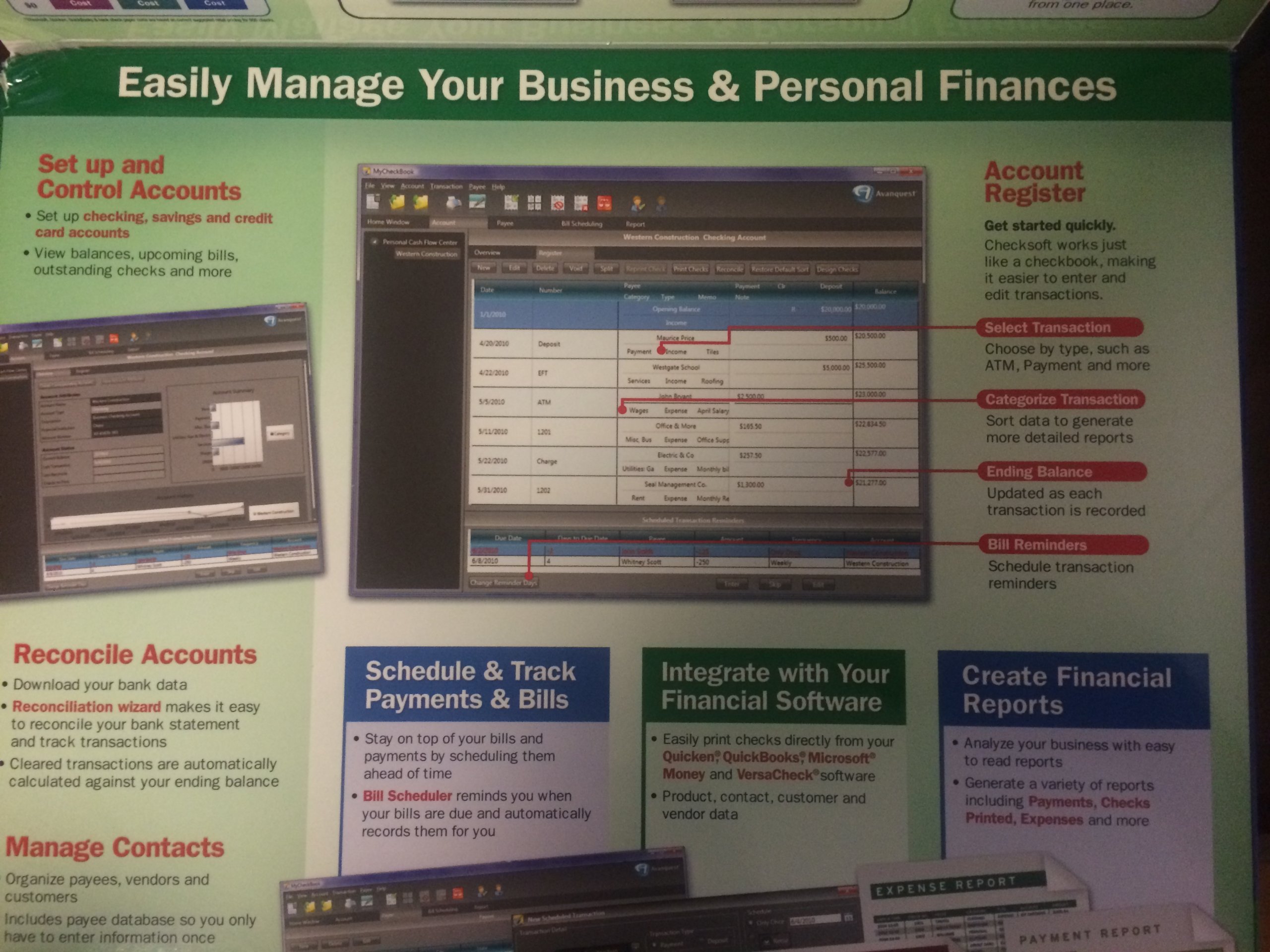 Checksoft Home & Business Accounting Software - Easy Check Printing & Financial Management for Small Businesses | Perfect for Bookkeeping, Invoicing & Tax Preparation
