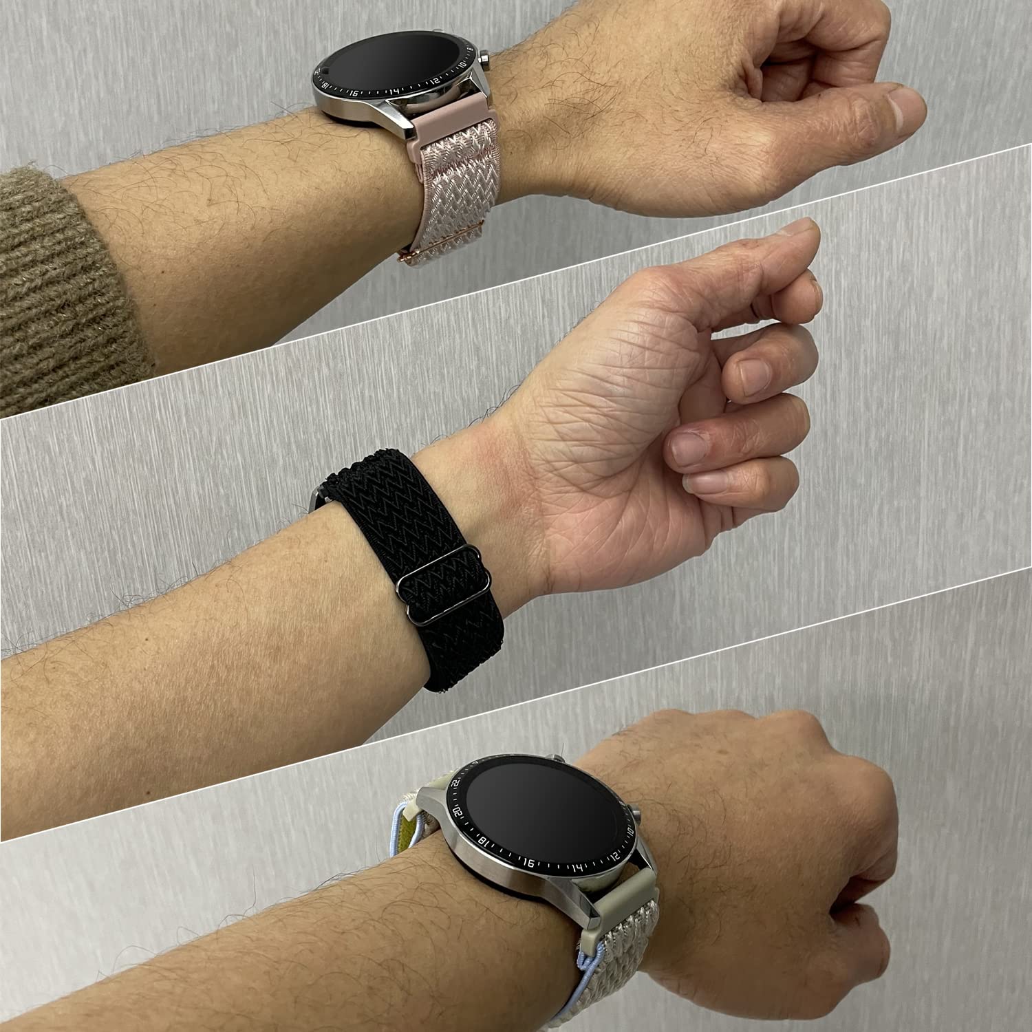 Geiomoo 22mm Nylon Watch Band - Durable Replacement Strap for Smartwatches & Fitness Trackers - Perfect for Sports, Outdoor Activities & Everyday Wear