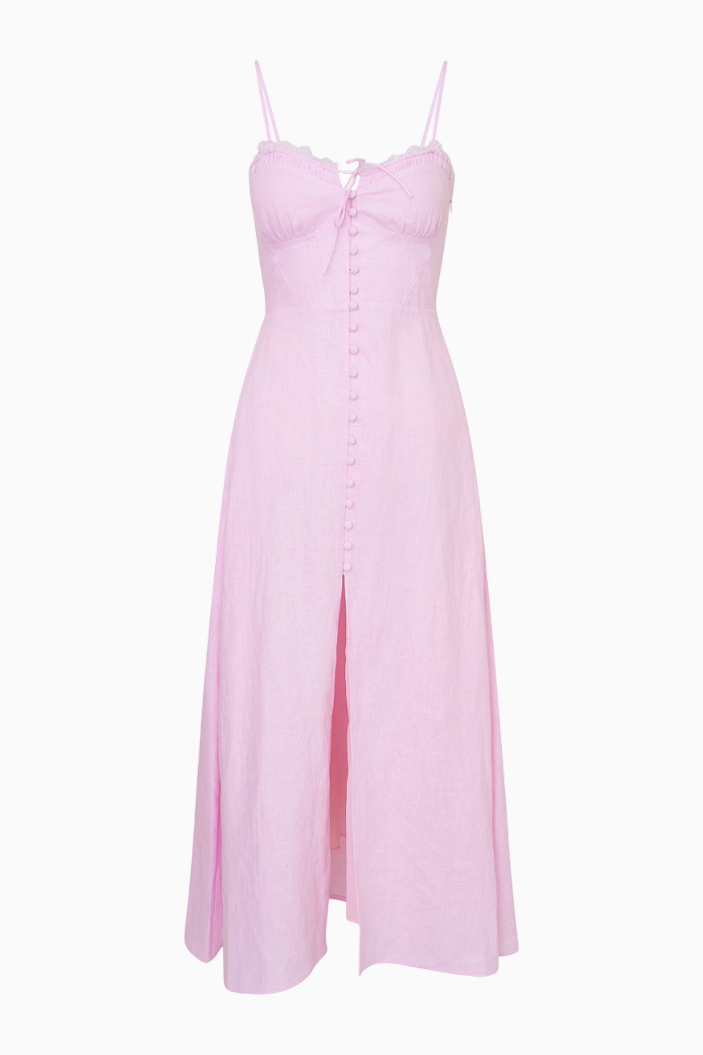Linella Linen Midi Dress - Women's Summer Boho Flowy Dress with Pockets | Perfect for Beach Vacations, Brunch Dates & Casual Outings