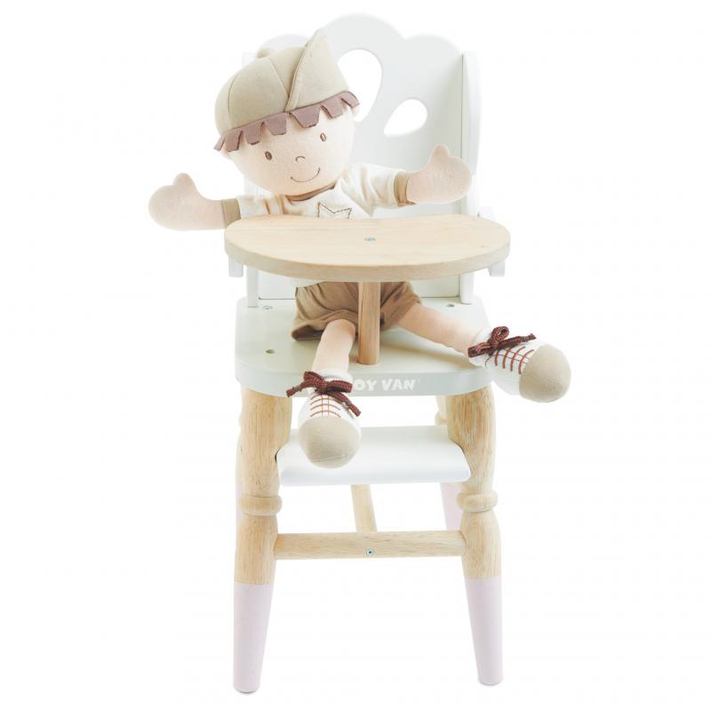 Wooden High Chair for Dolls - Perfect for Dollhouse Play, Tea Parties & Kids Pretend Play