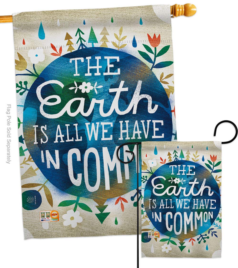 Eco-Friendly Garden Flag Set - Double-Sided Yard Decor for Peace & Nature Lovers | Made in USA