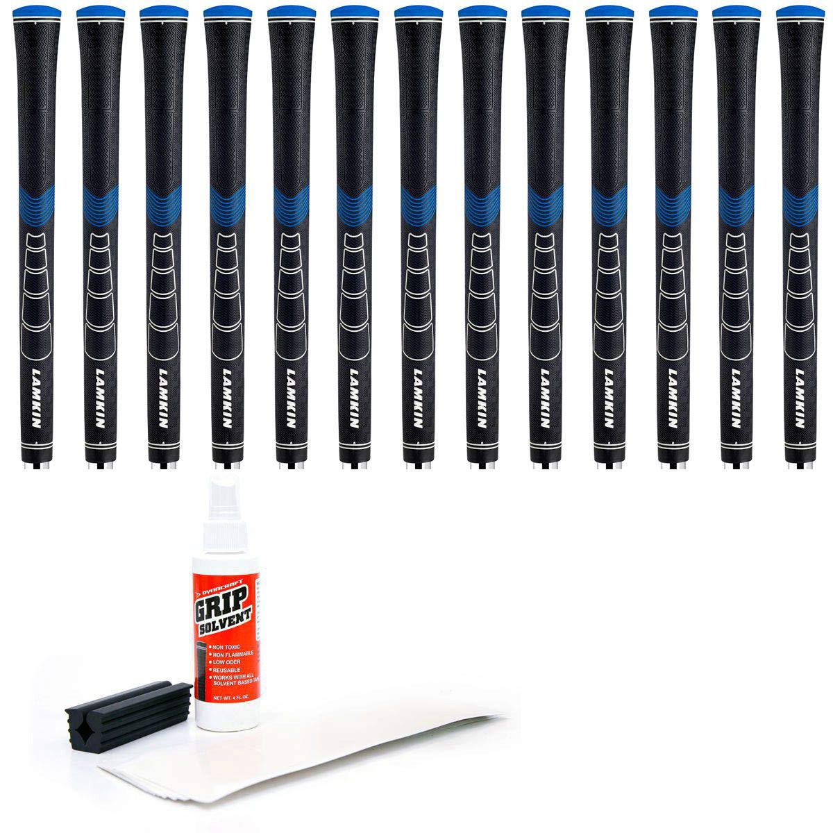 Lamkin Sonar Standard Golf Grip Kit - 13 Piece Set with Grip Tape, Solvent & Vise Clamp | Perfect for Golf Club Regripping & DIY Repairs | Enhance Grip & Performance on the Course