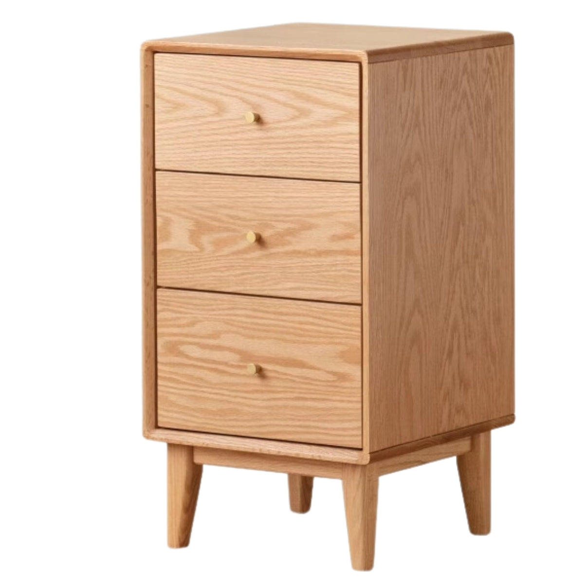 Solid Oak & Beech Wood Side Cabinet - Multi-Functional Storage Organizer for Living Room, Bedroom, or Office