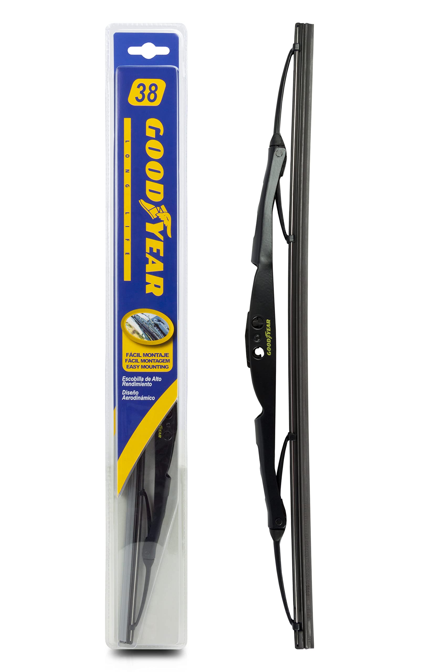 Goodyear GY Classic 37.5 cm (15 inch) Car Wash Brush with Soft Bristles - Perfect for Auto Detailing, RV Cleaning & Boat Maintenance