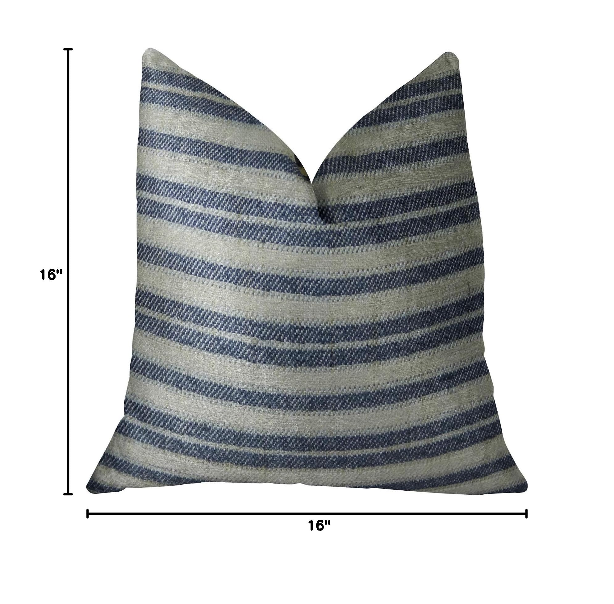 Plutus by Meadow Handmade Luxury Decorative Throw Pillow Cover 16x16 Inches - Soft Bohemian Style Cushion for Sofa, Bed, Living Room & Home Decor