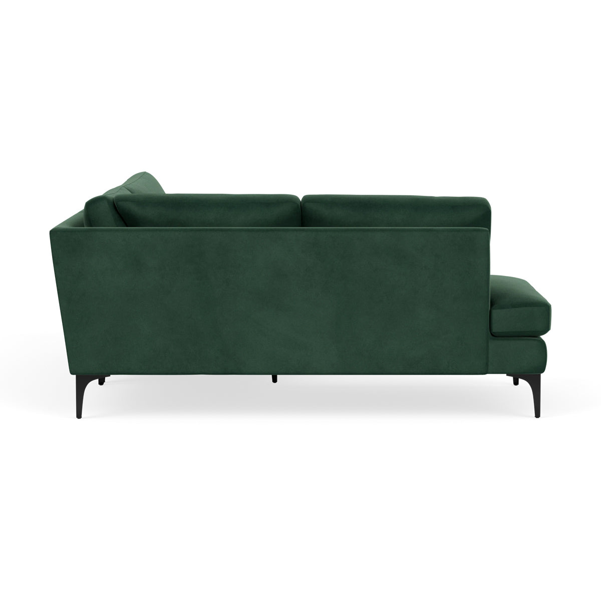 Astha Velvet Left Corner Sofa - Modern L-Shaped Sectional Couch for Small Spaces, Living Room & Apartment Decor - Soft Velvet Fabric, Comfortable Seating for Family & Guests