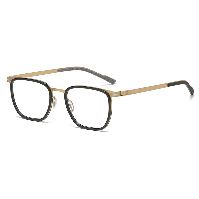 Moxley Retro Rectangle Titanium Business Glasses Frame - Lightweight & Durable Eyewear for Professionals | Perfect for Office, Meetings & Formal Occasions