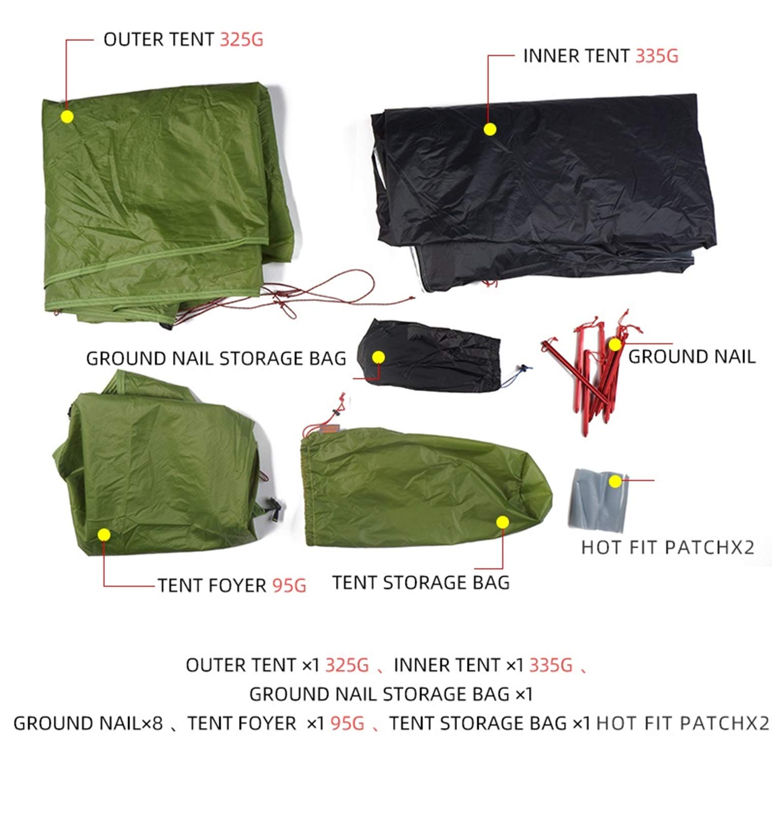 Ultralight Waterproof Pop Up Backpacking Tent - Easy Setup 1-2 Person Portable Sun Shelter for Camping, Hiking, Beach & Outdoor Festivals - Windproof & Privacy Design for Family Adventures