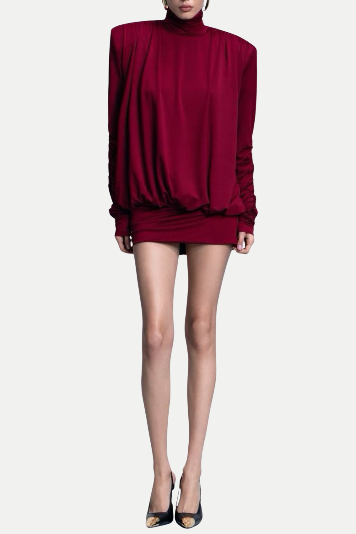 Alestair Backless Ruched Mini Dress for Women - Sexy Red Bodycon Party Dress - Perfect for Night Out, Club, Date Night, and Special Occasions
