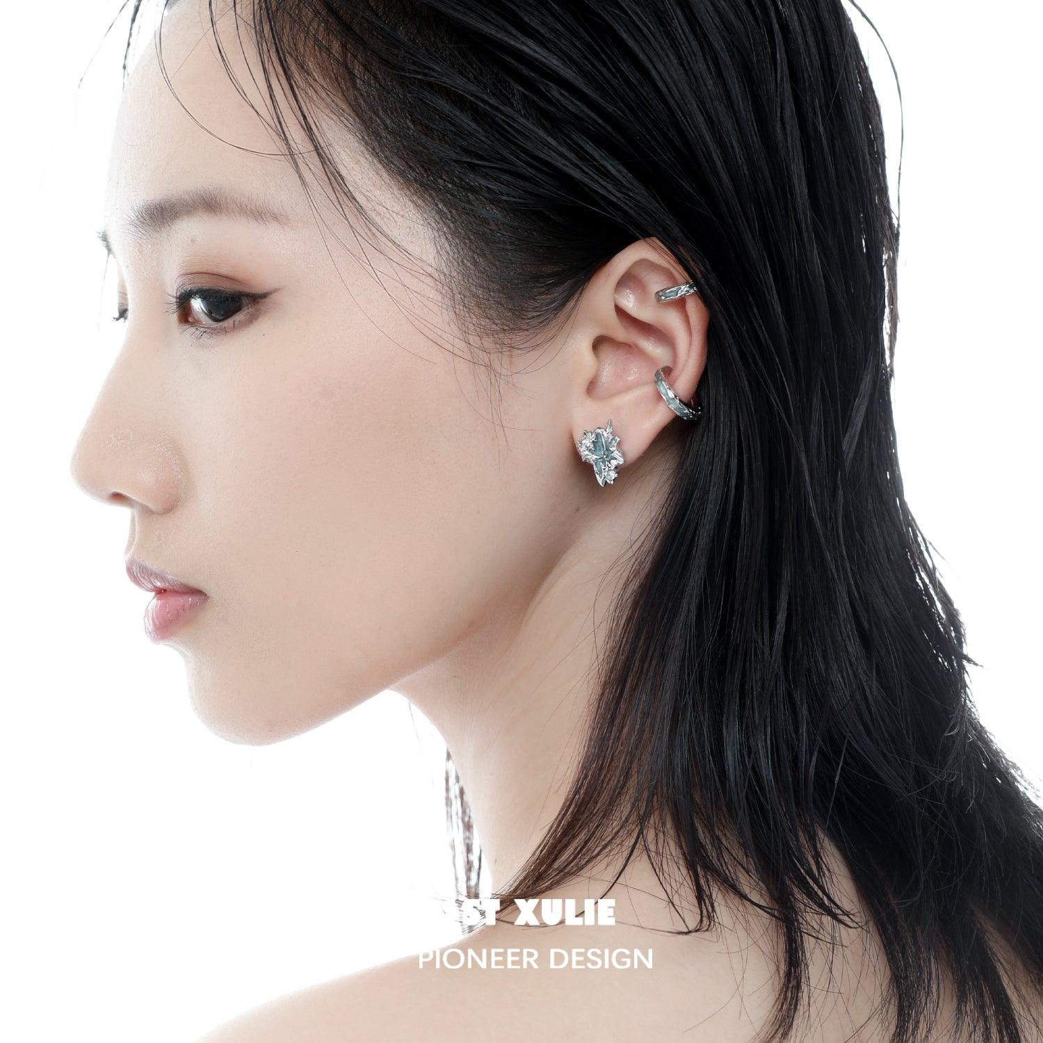 18K Platinum Plated Open Hoop Earrings & Ear Clips for Women - Elegant Dangle Earrings for Parties, Weddings & Everyday Wear