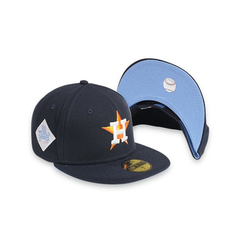 Houston Astros 2017 World Series Champions 59FIFTY Fitted Hat for Men - Navy Blue Snapback Baseball Cap - Perfect for Games, Collecting & Fan Apparel