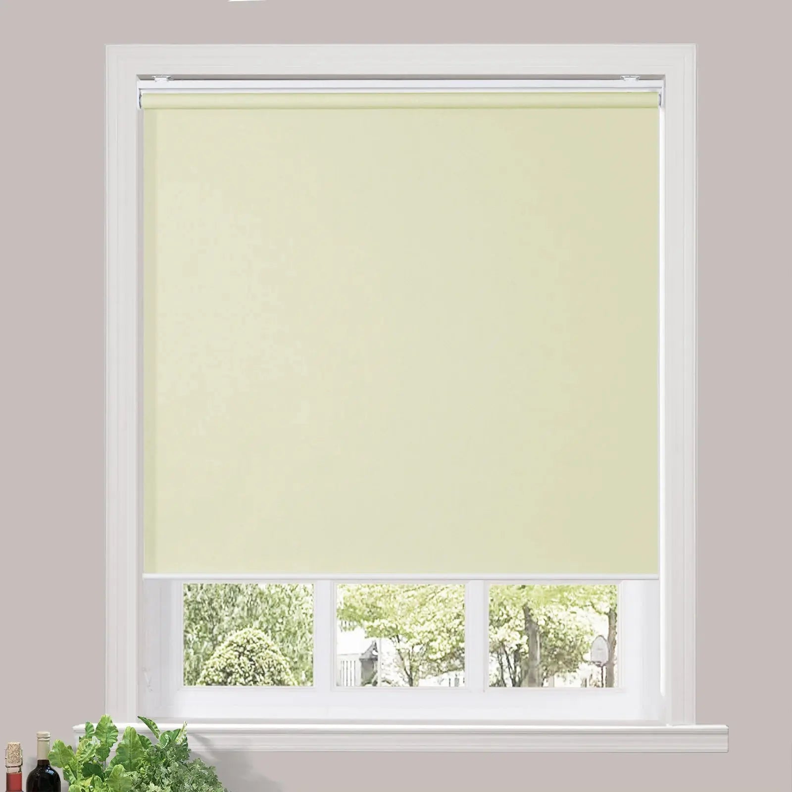 Blackout Waterproof Cordless Roller Shades for Windows - Noise Reducing Room Darkening Window Treatments for Bedroom, Nursery & Home Theater