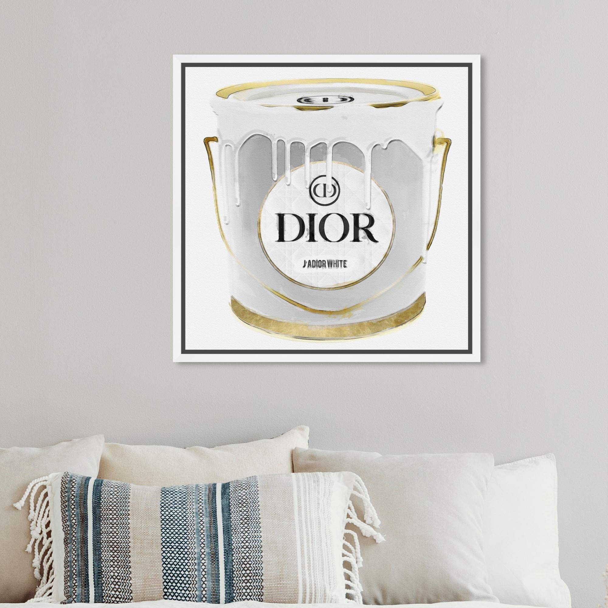Oliver Gal Artist Co. Fashion & Glam Framed Wall Art Canvas Print - 12x12 Inches, White & Gold - Perfect for Living Room, Bedroom & Office Décor
