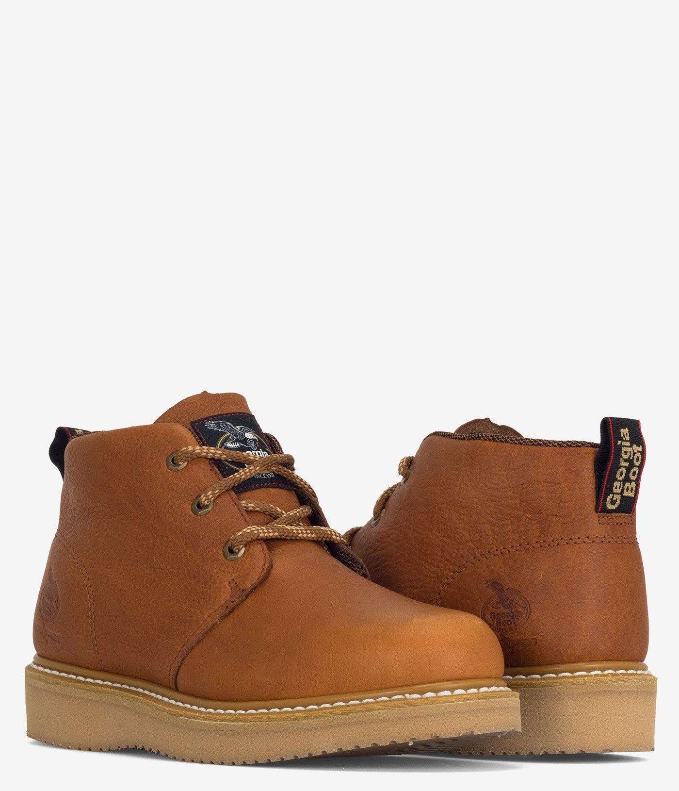Georgia Boot Men's Wedge Chukka Work Boot - Durable Safety Footwear for Construction, Landscaping & Outdoor Work