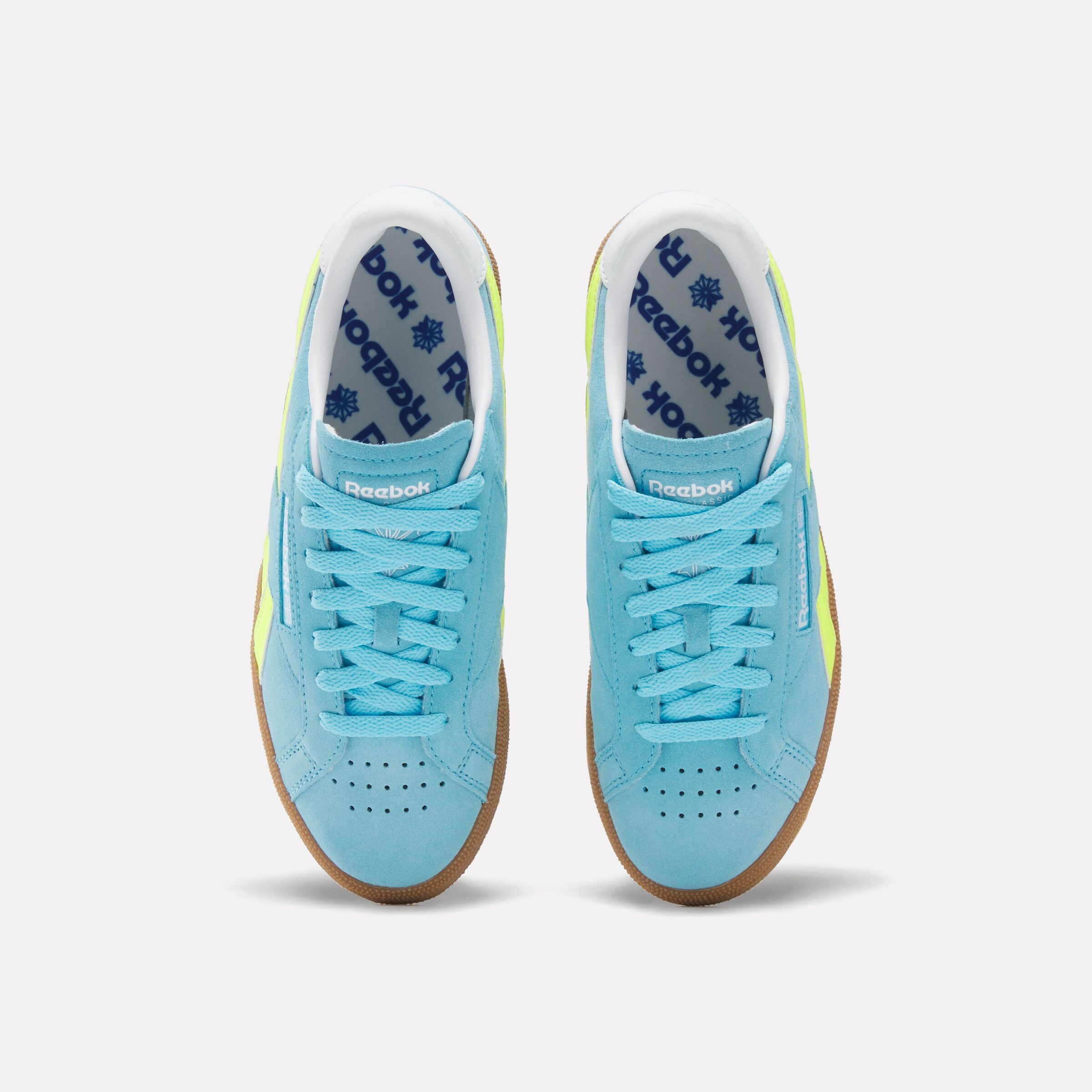 Reebok Club C Vintage Sneakers - Digital Blue, Acid Yellow & Gum Sole - Classic Retro Tennis Shoes for Men & Women | Perfect for Casual Wear, Gym & Street Style