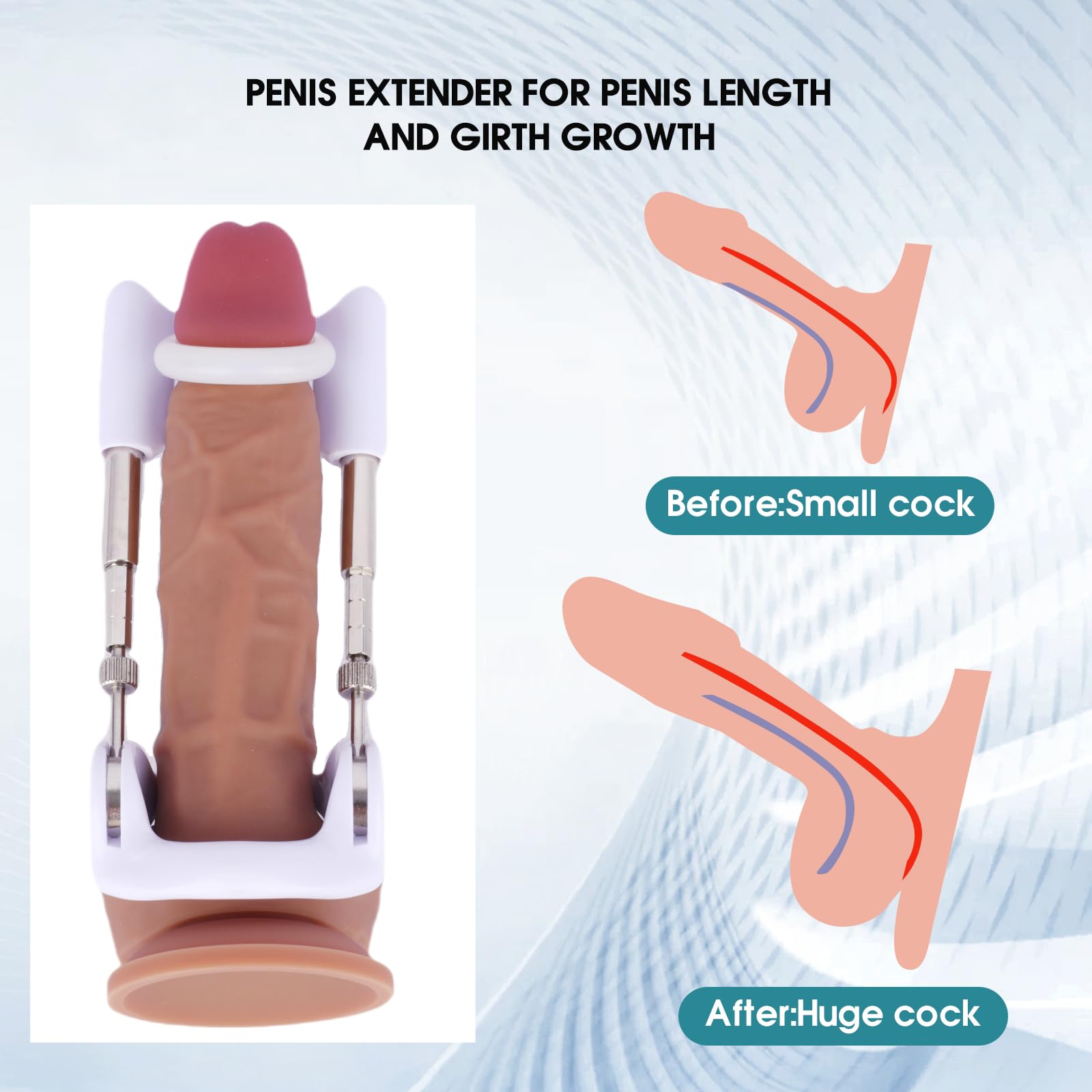 Premium Penis Extender Stretcher Kit - Adjustable Male Enhancement Device for Length & Girth Growth | Penis Pump & Enlarger for Effective Stretching | Men's Sexual Wellness & Intimacy Toys | Perfect for Home Use & Couples Play