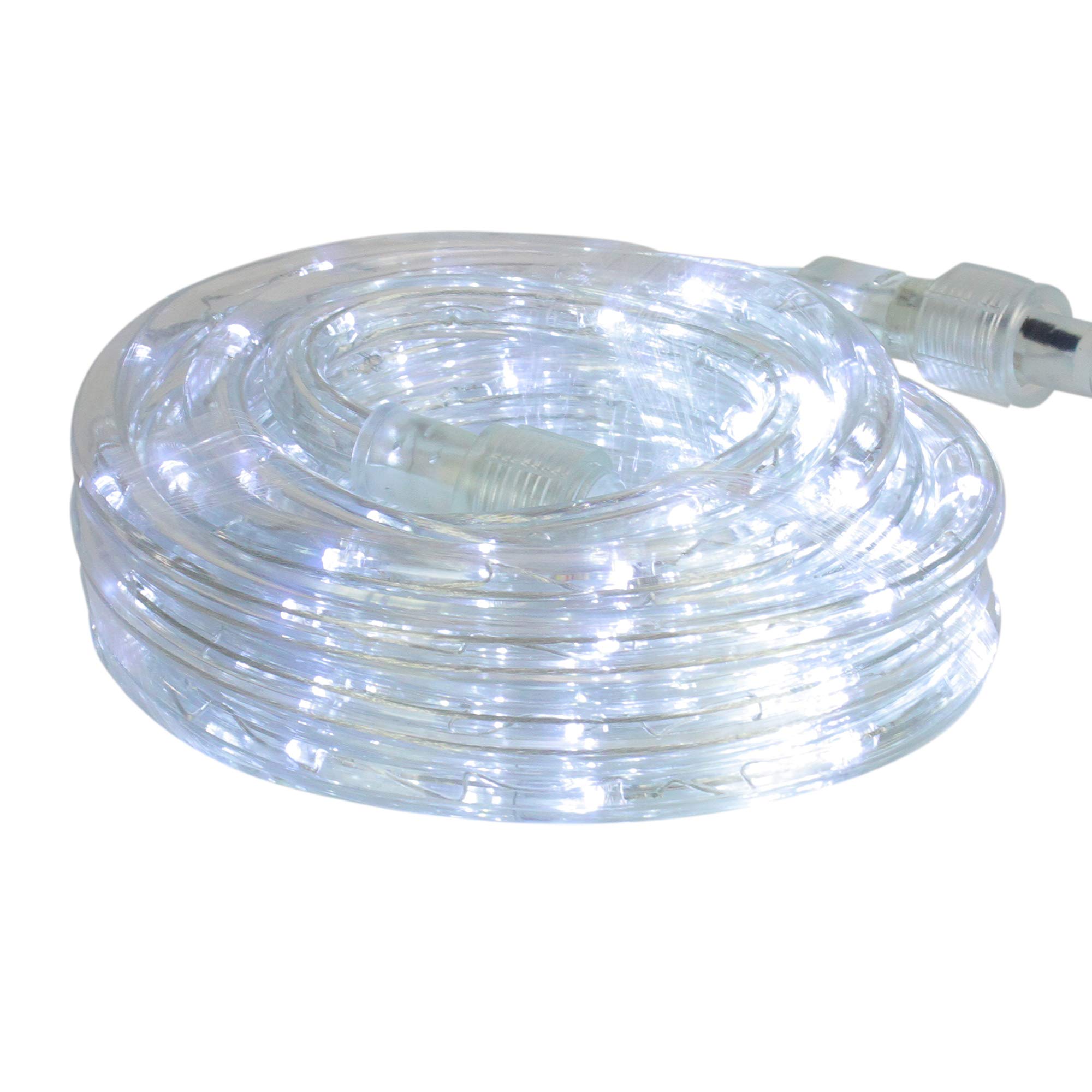 18' Pure White LED Christmas Rope Lights - Indoor/Outdoor Waterproof Holiday Decorations for Tree, Patio, Garden, and Home Decoration