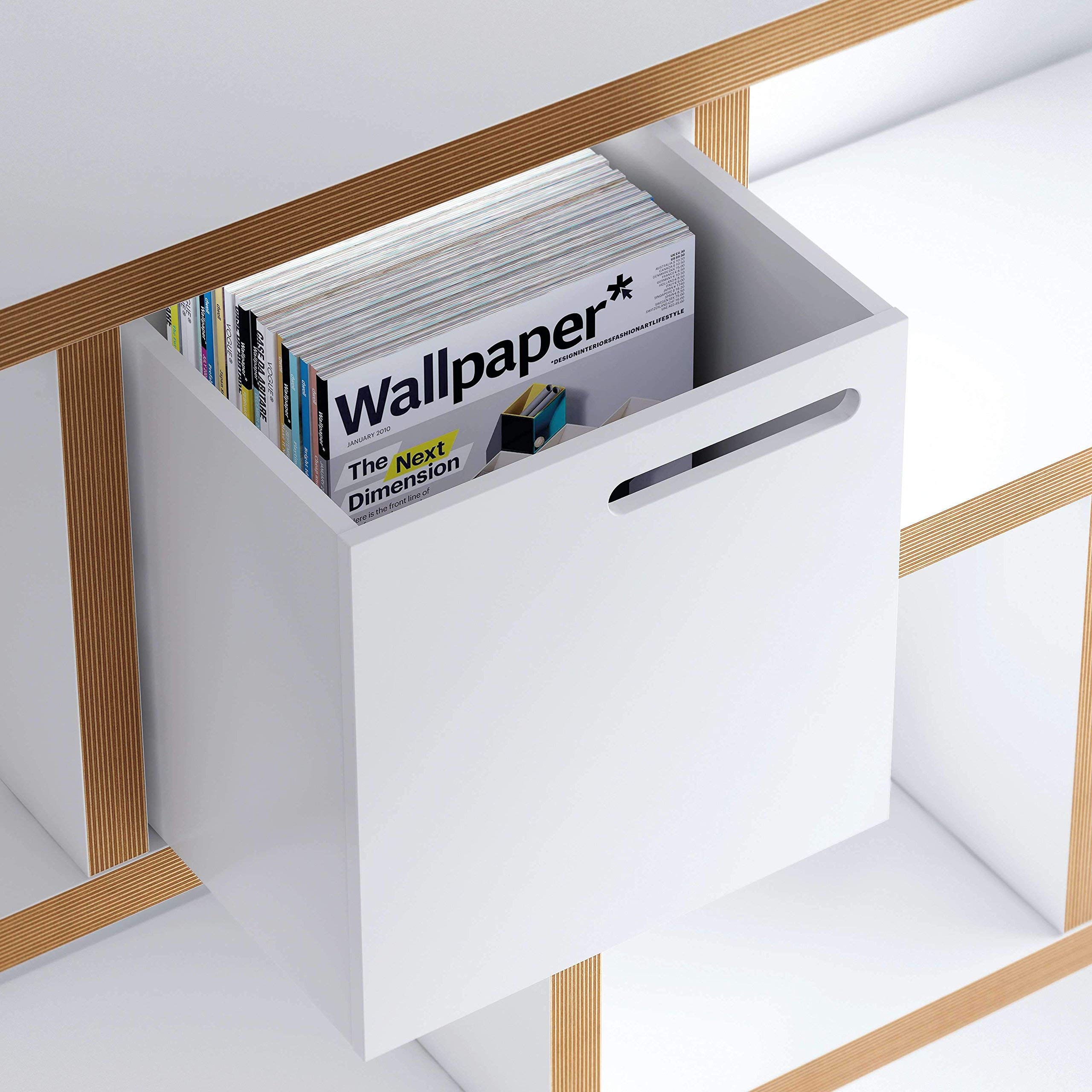 Light Blue Storage Shelving Unit Box - Sturdy & Space-Saving Organizer for Home, Office, or Garage Storage Solutions