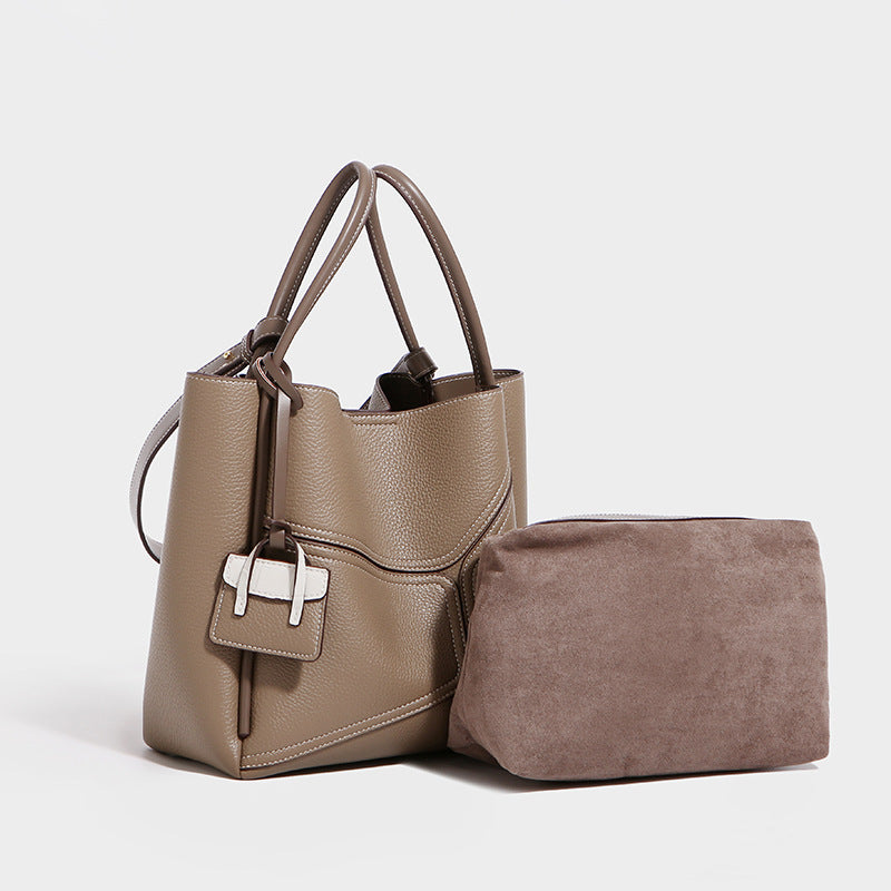 Genuine Leather Large Capacity Underarm Shoulder Tote Bag for Women - Perfect for Work, Travel & Everyday Use